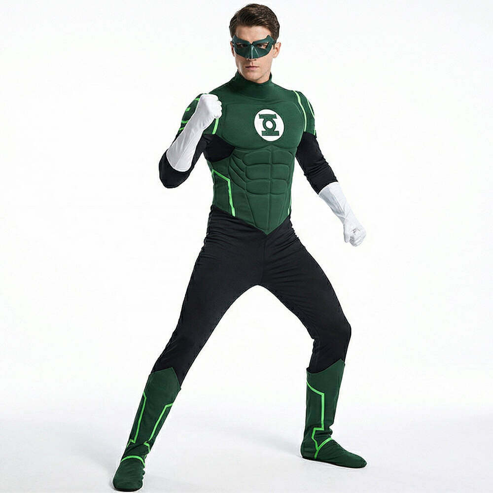 Hal Jordan Justice League Lantern Green Cosplay Costume Takerlama