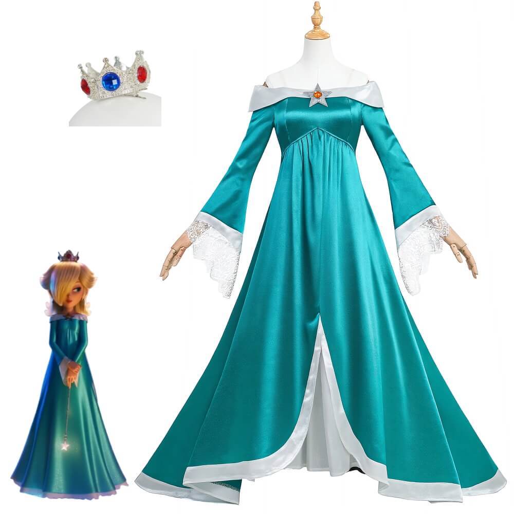 Rosalina Princess Dress Cosplay Costume The Super Mario Galaxy Movie Fancy Dress Takerlama
