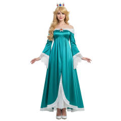 Rosalina Princess Dress Cosplay Costume The Super Mario Galaxy Movie Fancy Dress Takerlama