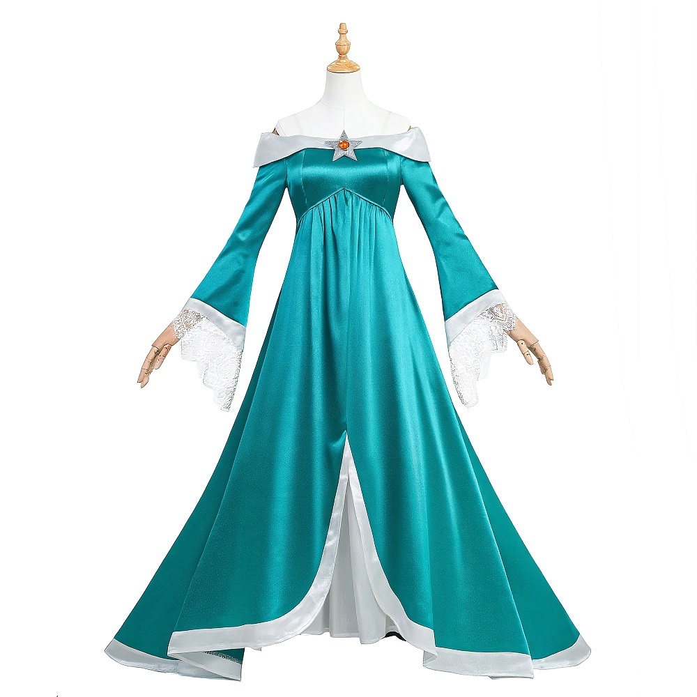 Rosalina Princess Dress Cosplay Costume The Super Mario Galaxy Movie Fancy Dress Takerlama