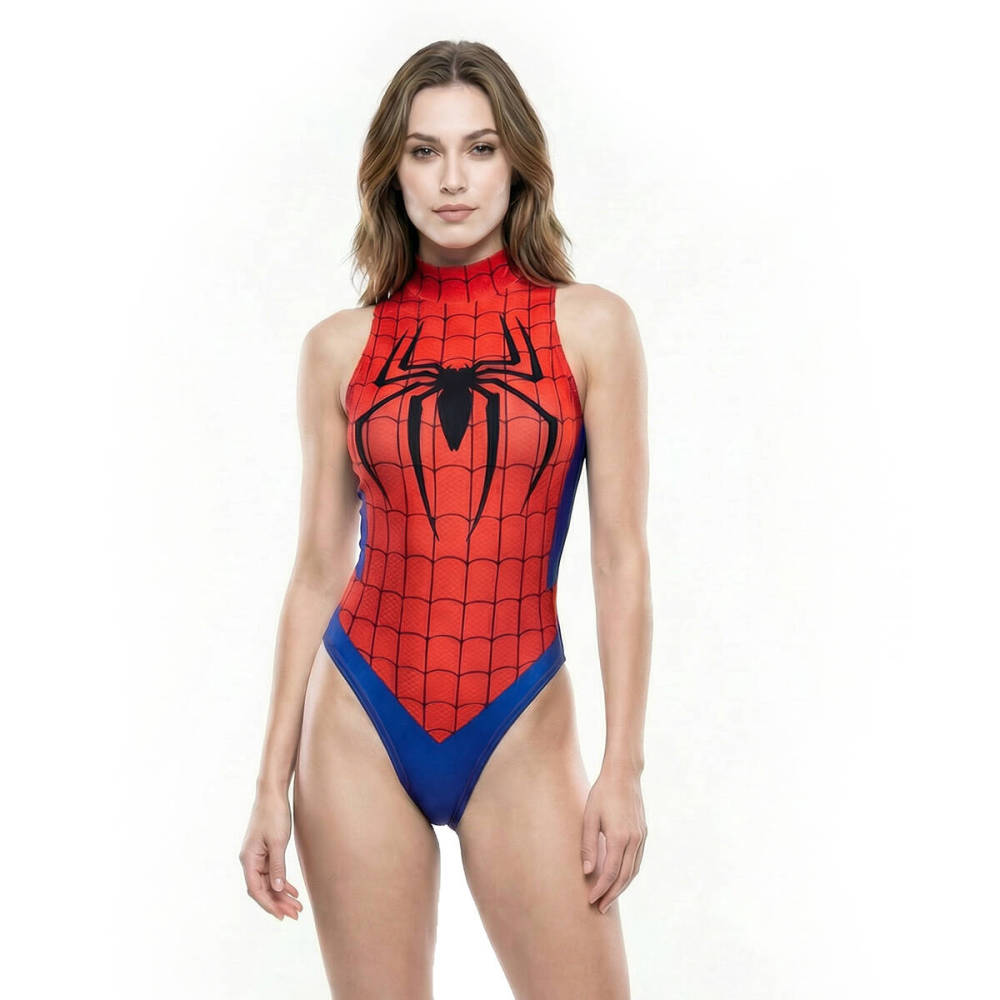 Spider-Man Tobey Maguire Cosplay Costume Women's Monokini Superhero Swimwear One Piece Jumpsuit Takerlama
