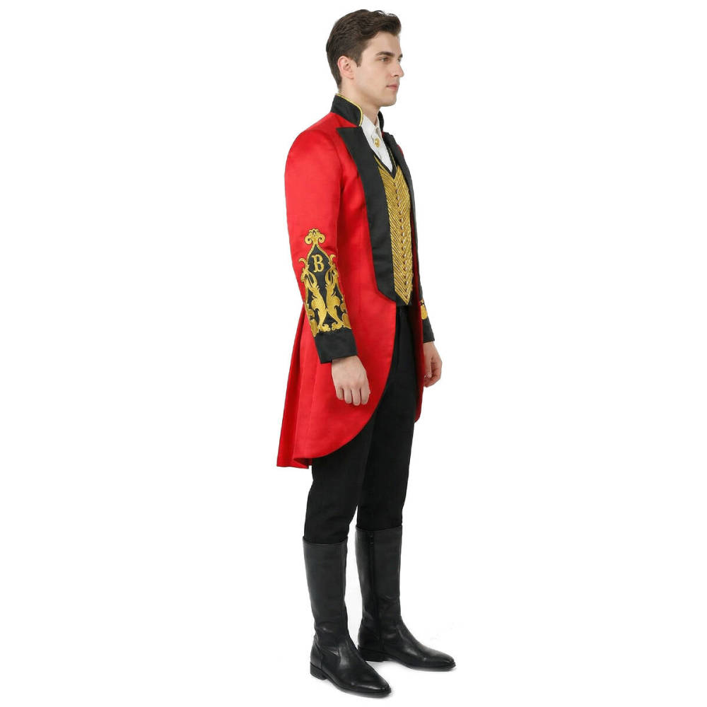 The Greatest Showman Cosplay Costume P.T. Barnum Red Suit S L XXL In Stock-Takerlama