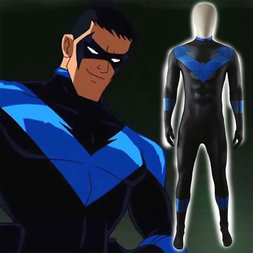 Dick Grayson 2010 Animation Nightwing Cosplay Costume for Adults Kids Takerlama