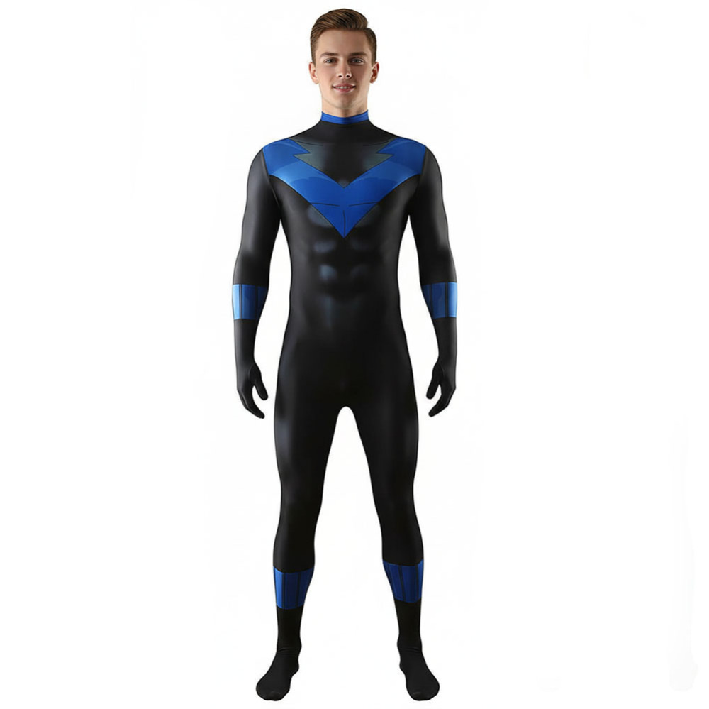 Dick Grayson 2010 Animation Nightwing Cosplay Costume for Adults Kids Takerlama