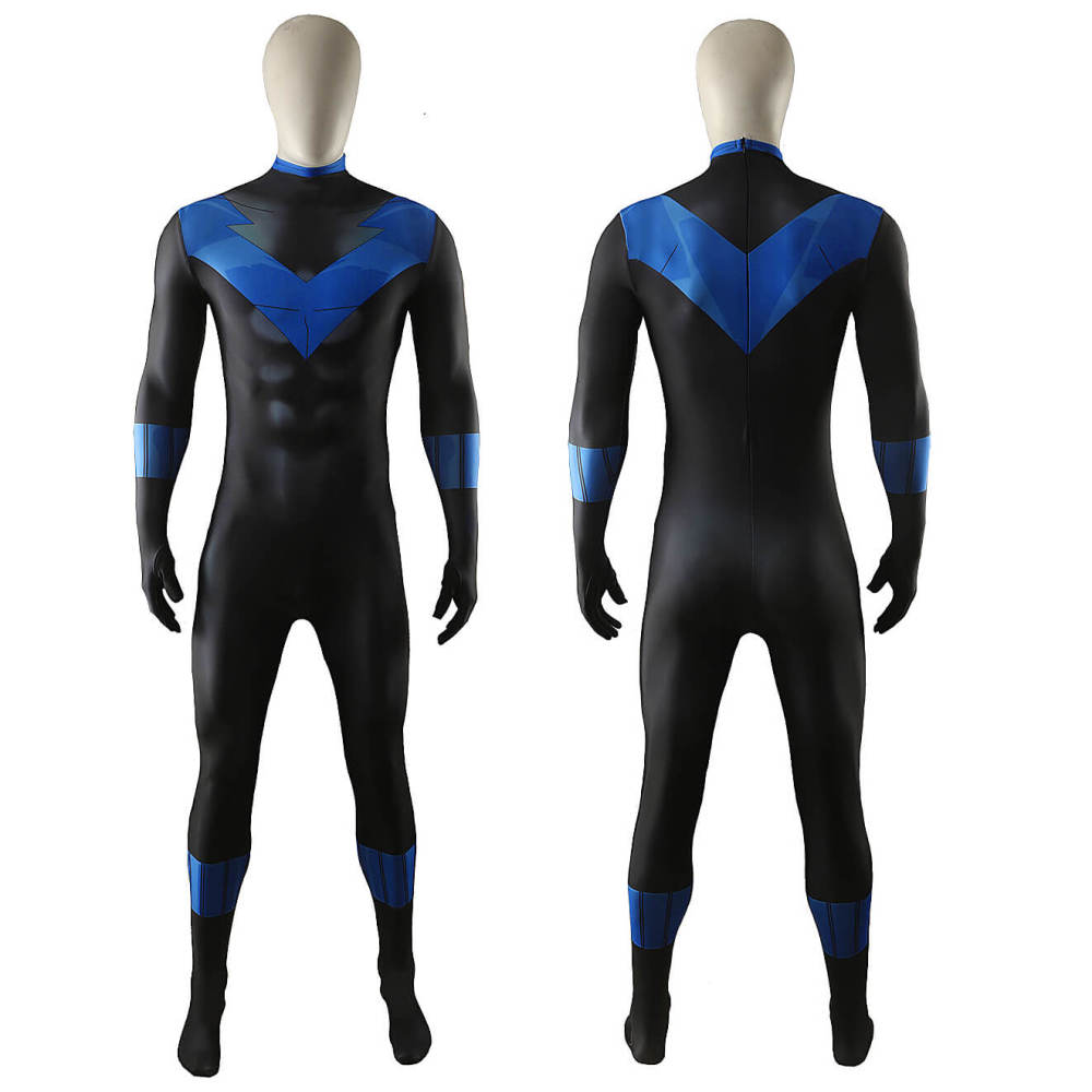 Dick Grayson 2010 Animation Nightwing Cosplay Costume for Adults Kids Takerlama