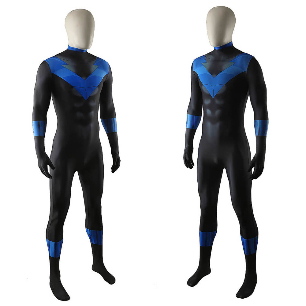 Dick Grayson 2010 Animation Nightwing Cosplay Costume for Adults Kids Takerlama