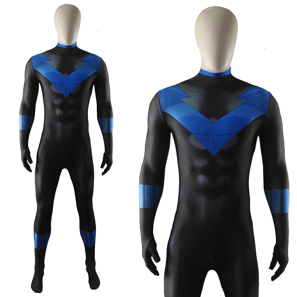 Dick Grayson 2010 Animation Nightwing Cosplay Costume for Adults Kids Takerlama