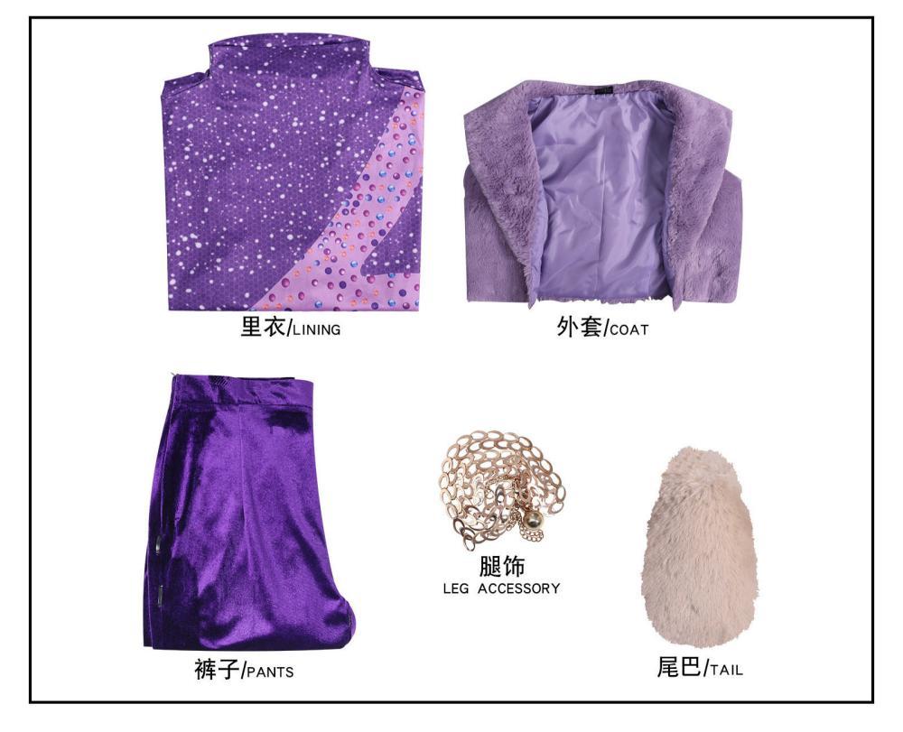 Zootopia 2 Gazelle Cosplay Costume Kids Women's Purple Outfits Takerlama