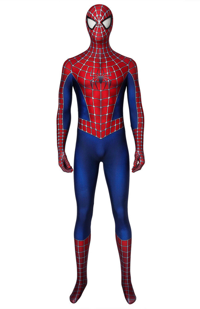 Spider-Man 2 Tobey Maguire Cosplay Costume Movie Superhero Jumpsuit Mask Takerlama