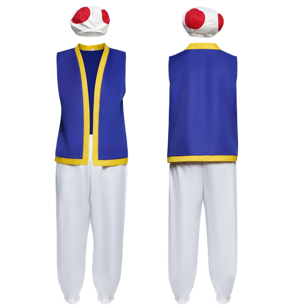 Movie Toad Kinopio Cosplay Costume Kids Adult Super Mario Bros Takerlama