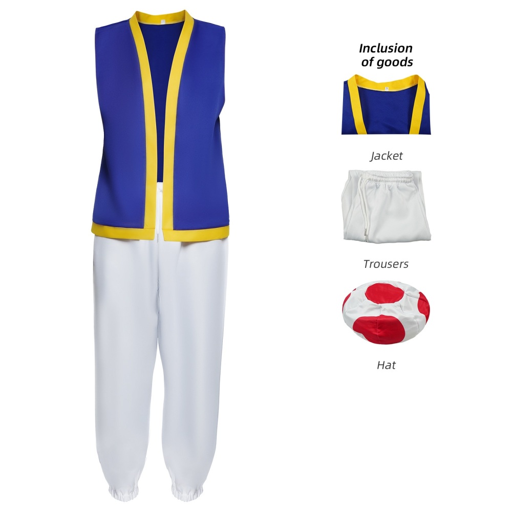 Movie Toad Kinopio Cosplay Costume Kids Adult Super Mario Bros Takerlama