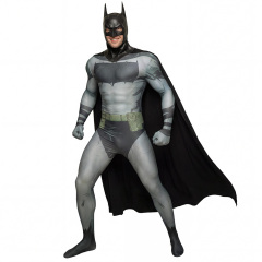 Absolute Bruce Wayne Jumpsuit With Mask Bat Men Comic-Con Cosplay Costume for Adults Kids Takerlama