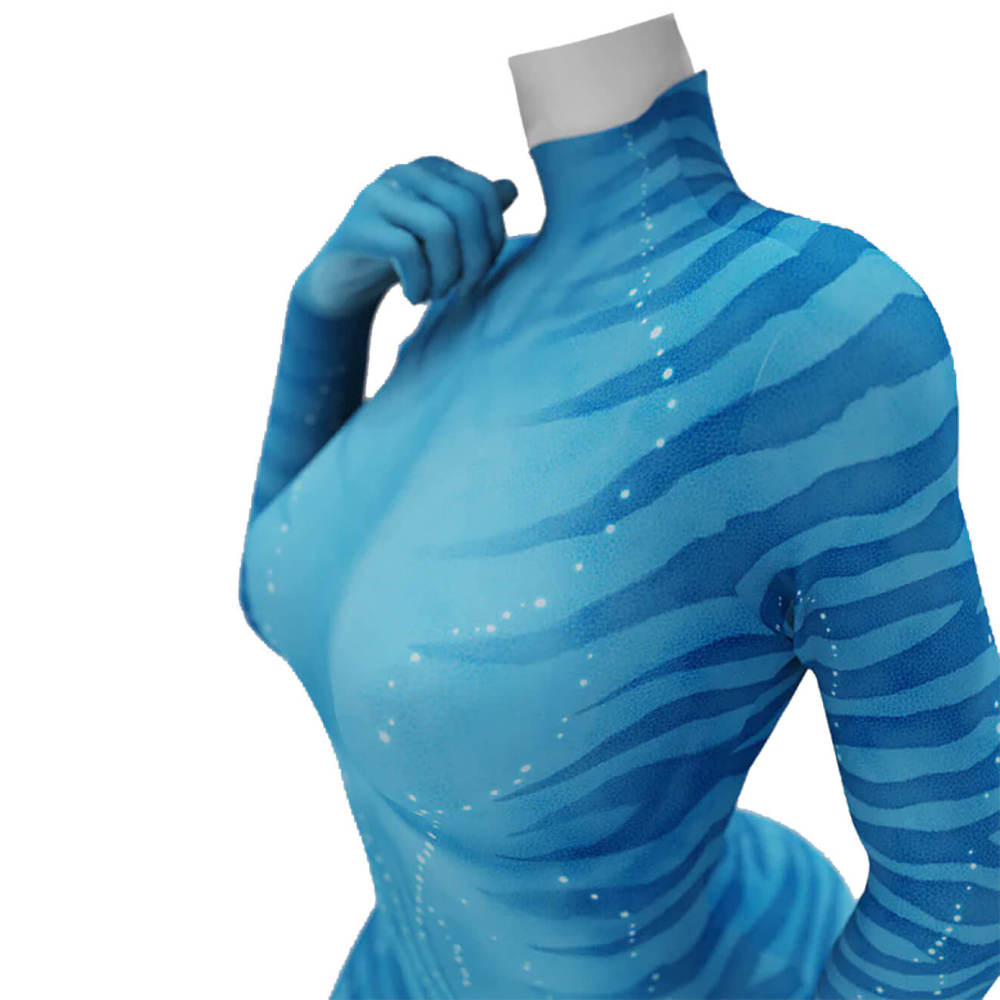Avatar 2 The Way of Water Neytiri Cosplay Costume 3D Print Jumpsuit With Tail Takerlama