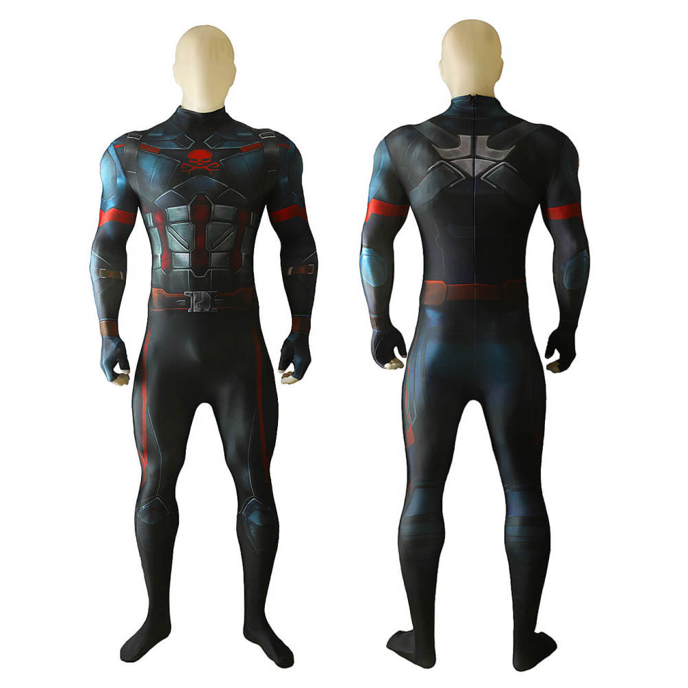 Avengers 5 Doomsday Captain Hydra Cosplay Costume 3D Print Jumpsuit Takerlama