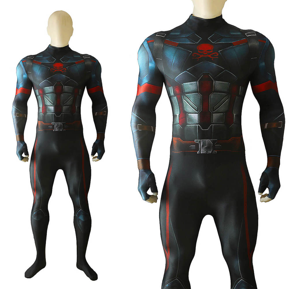 Avengers 5 Doomsday Captain Hydra Cosplay Costume 3D Print Jumpsuit Takerlama