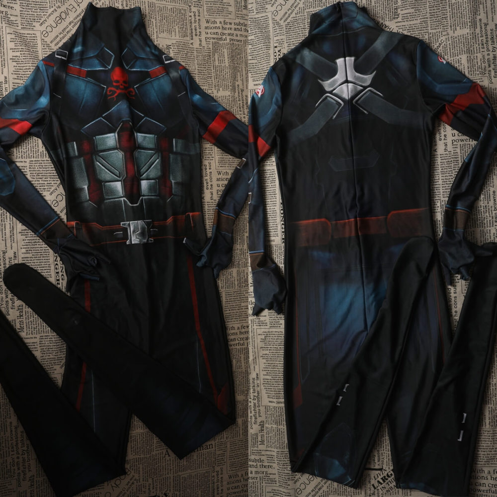 Avengers 5 Doomsday Captain Hydra Cosplay Costume 3D Print Jumpsuit Takerlama