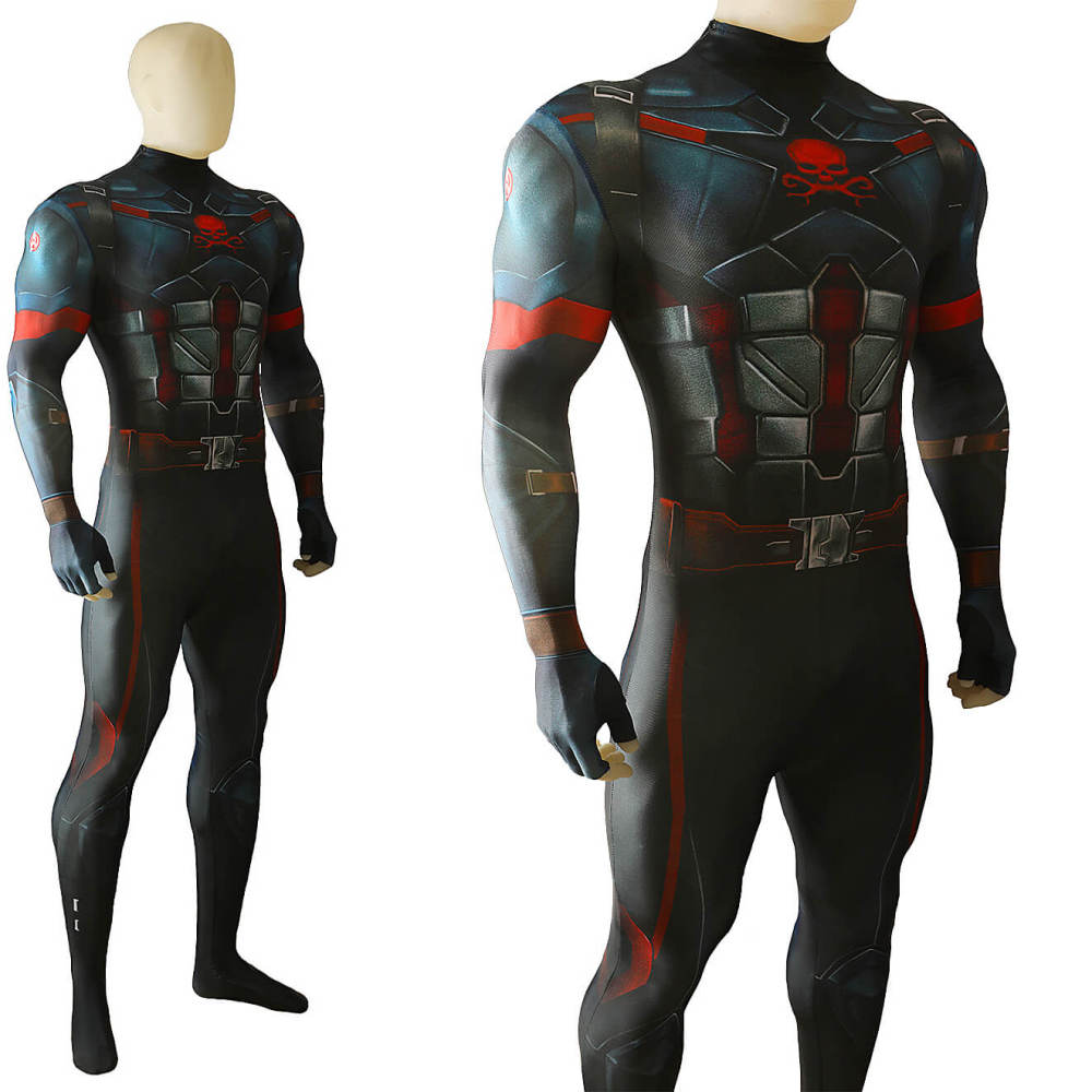 Avengers 5 Doomsday Captain Hydra Cosplay Costume 3D Print Jumpsuit Takerlama