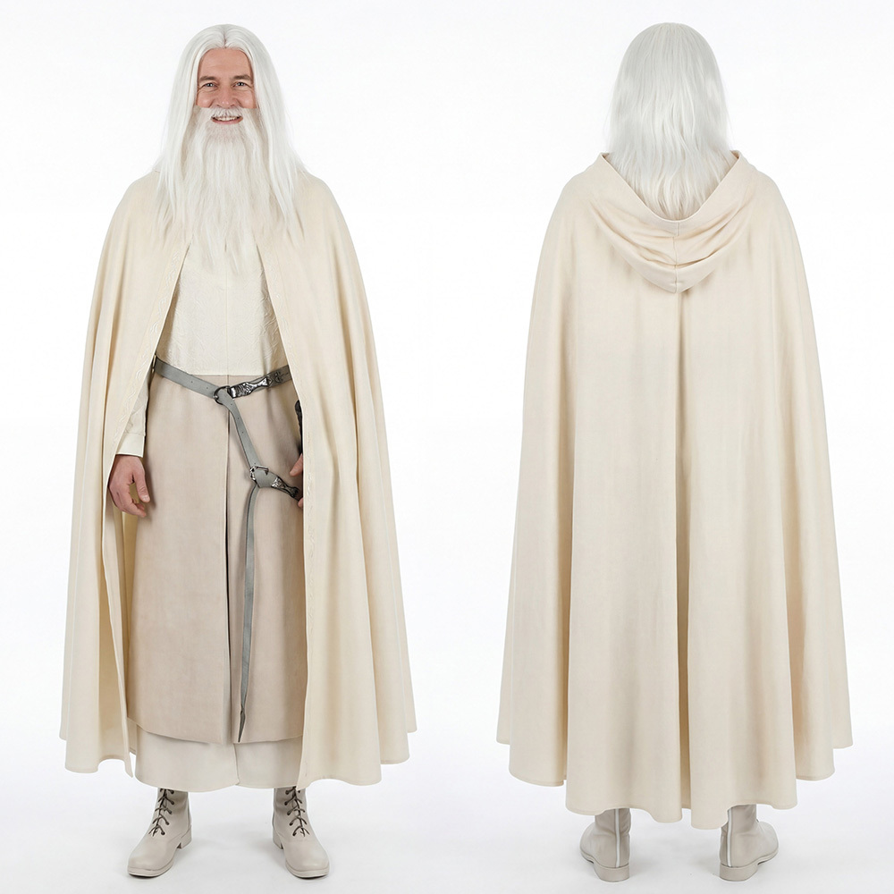 Gandalf the Grey Wizard Cosplay Costume  Halloween Outfit Takerlama S M XL XXL 3XL In Stock