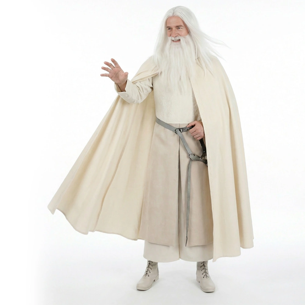 Gandalf the Grey Wizard Cosplay Costume Halloween Outfit Takerlama S M ...