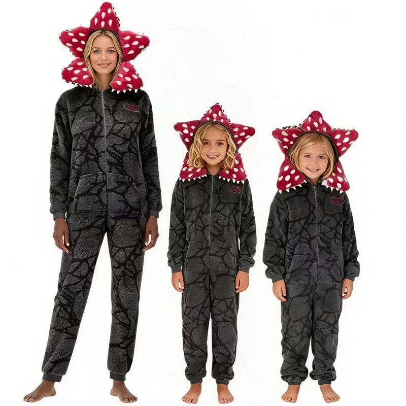 ST Demogorgon Pajamas Cosplay Costume Jumpsuit Stranger Season 5(2025) Kids Adults Takerlama