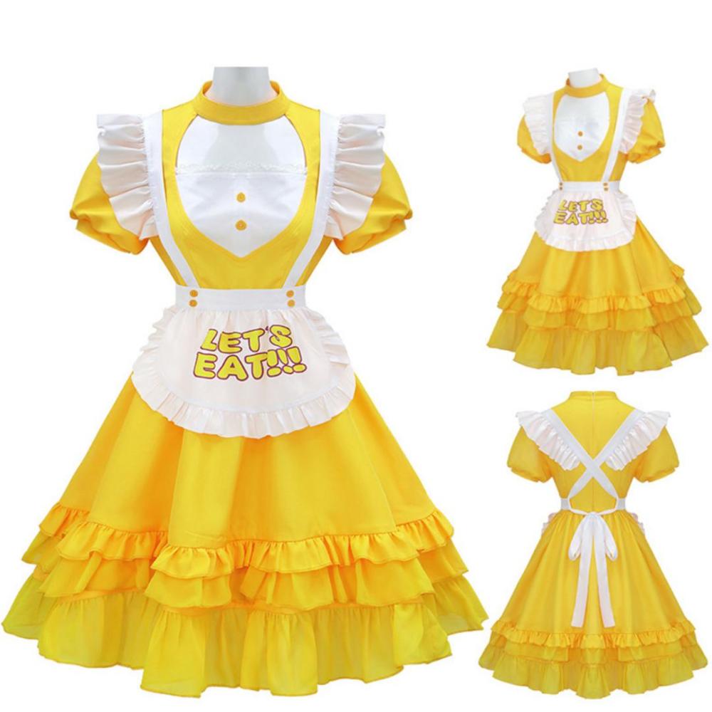 Movie Little Chick Kika Cosplay Costume Apron Dress In Stock Takerlama