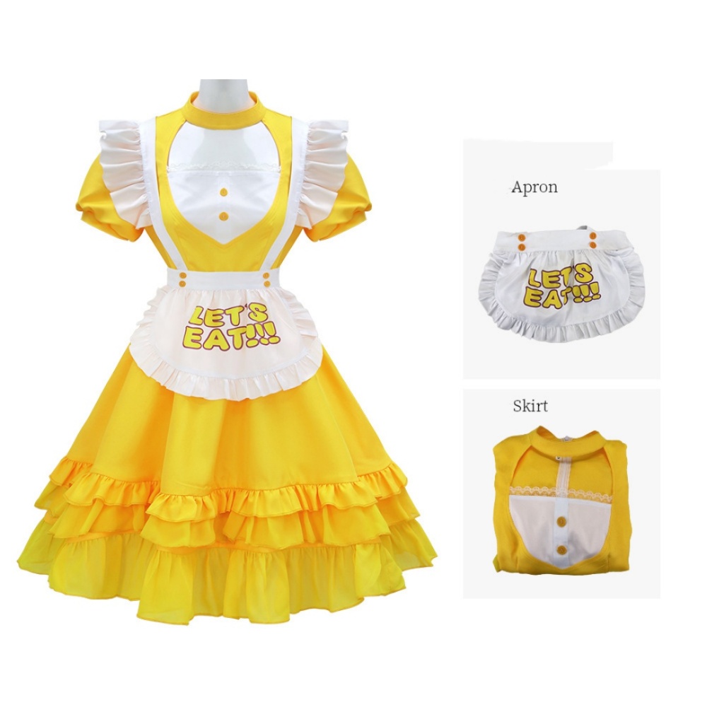 Movie Little Chick Kika Cosplay Costume Apron Dress In Stock Takerlama