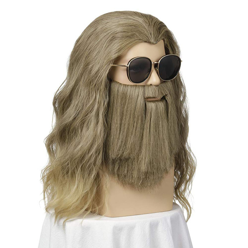 Avengers Endgame Fat Thor Wig Men Halloween Cosplay Props In Stock