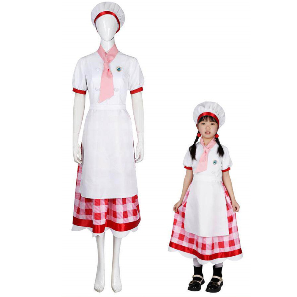 Princess Peach Showtime Patissier Peach Cosplay Costume Kids Adult Fancy Dress Takerlama