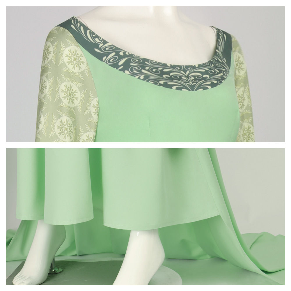 Arwen Cosplay Costume TLOR Green Party Fancy Dress Takerlama