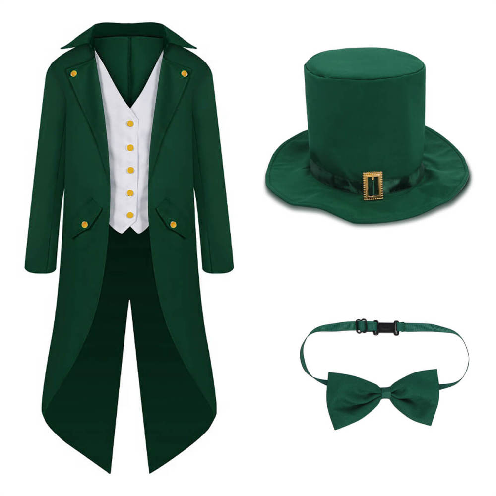 St.Patrick's Day Leprechaun Green Cosplay Costume Takerlama