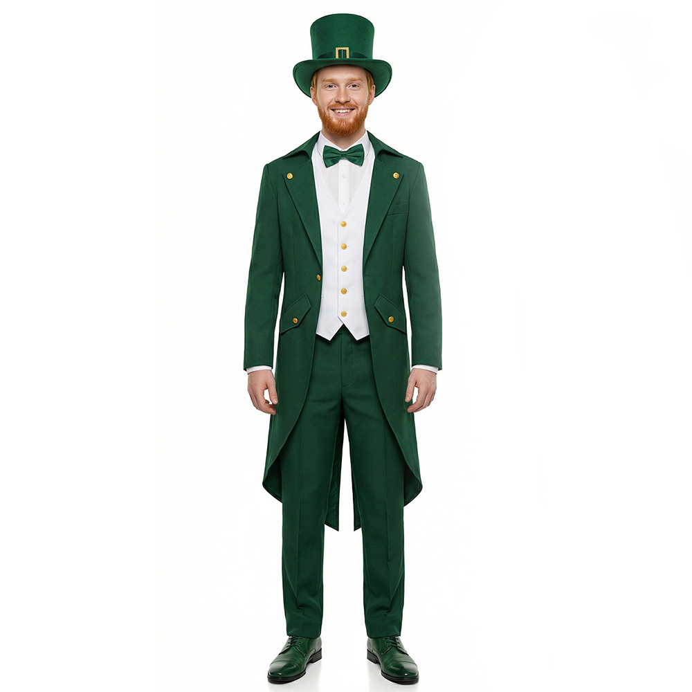 St.Patrick's Day Leprechaun Green Cosplay Costume Takerlama