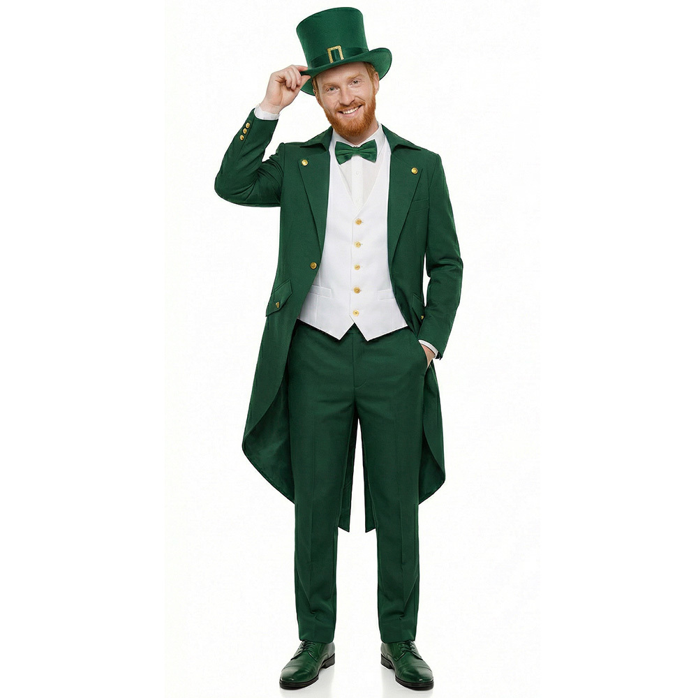 St.Patrick's Day Leprechaun Green Cosplay Costume Takerlama