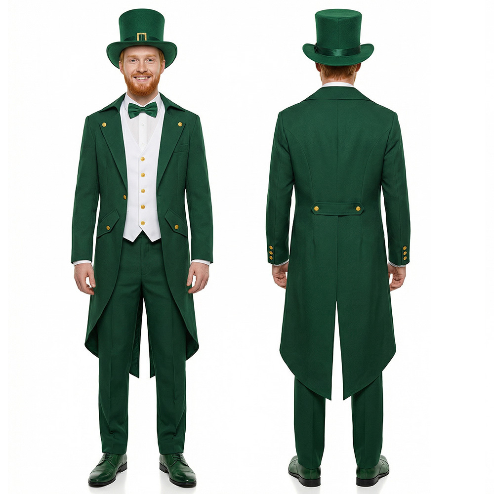 St.Patrick's Day Leprechaun Green Cosplay Costume Takerlama