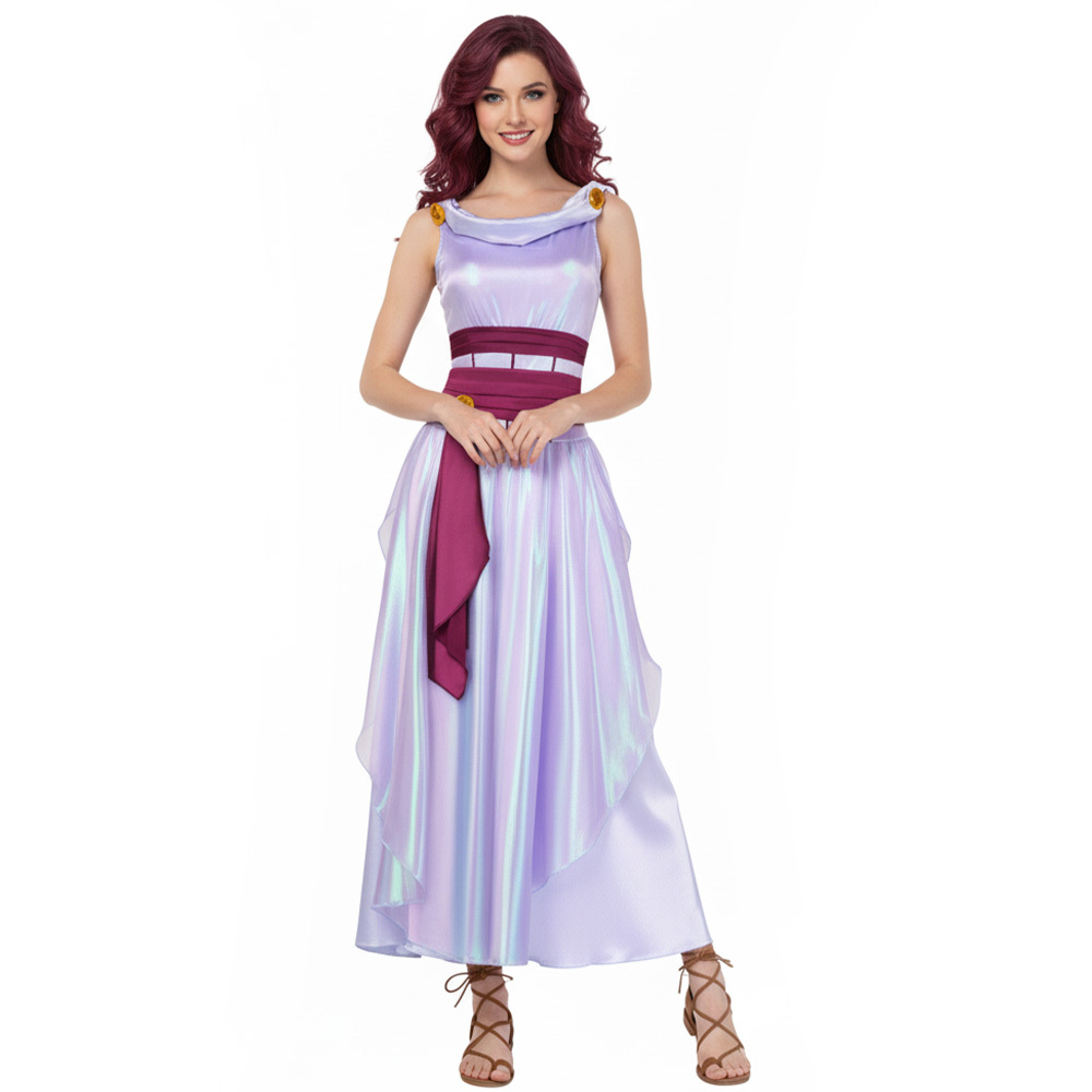 Hercules Megara Purple Fancy Dress Women's Cosplay Costume In Stock Takerlama