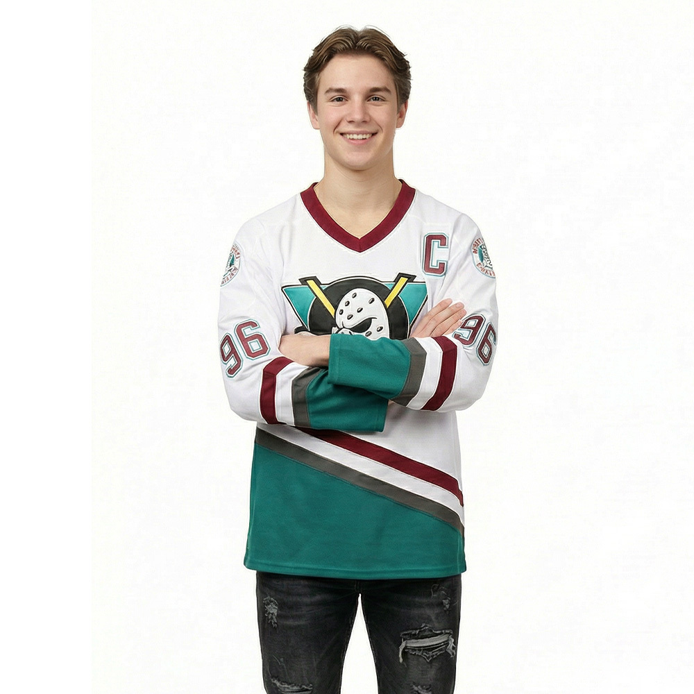 Mighty Ducks Jersey Movie Ice Hockey Jersey Charlie Conway 90S Hip-Hop Party Outfits