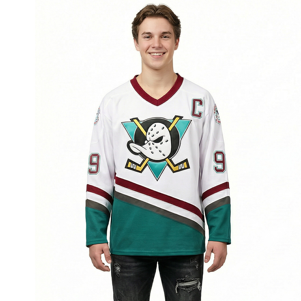 Mighty Ducks Jersey Movie Ice Hockey Jersey Charlie Conway 90S Hip-Hop Party Outfits