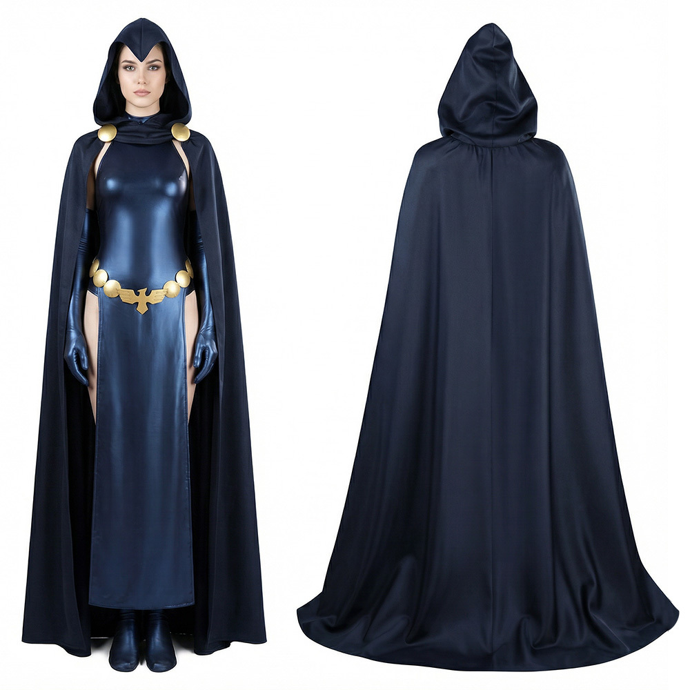 Raven Cover Girl Cosplay Costume Comic Theme Party Fancy Dress Takerlama in stock