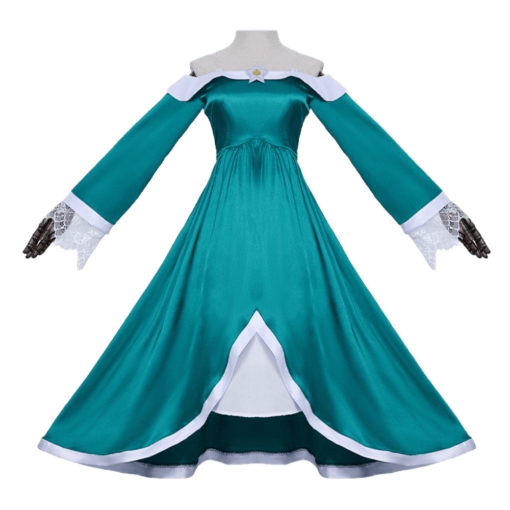 The Super Mario Galaxy Movie Rosalina Princess Cosplay Costume Turquoise Fancy Dress Kids Adult Takerlama
