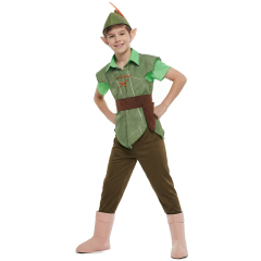 Child Peter Pan Halloween Green Cosplay Costume Boys Kids Gift Takerlama