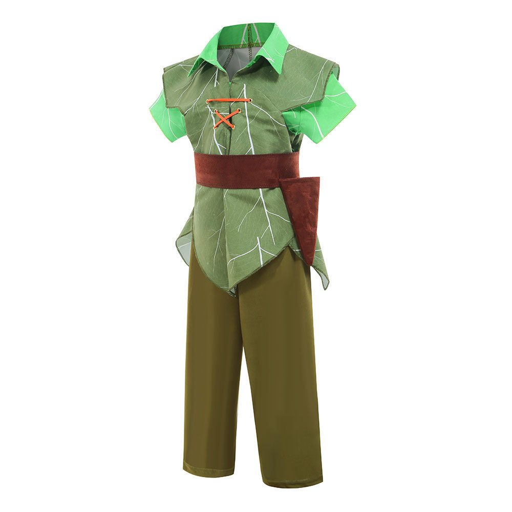 Child Peter Pan Halloween Green Cosplay Costume Boys Kids Gift Takerlama