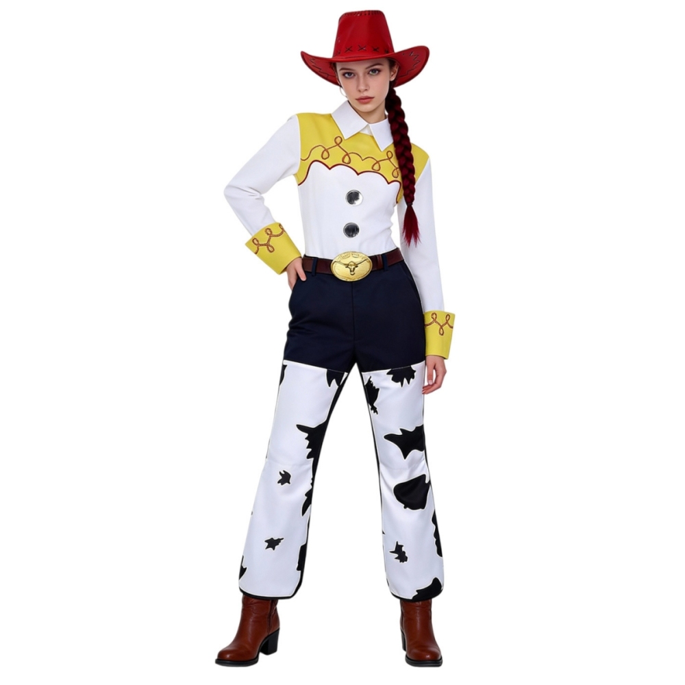 Toy Story Woody and Jessie Cowboy Couple Cosplay Costume In Stock Takerlama