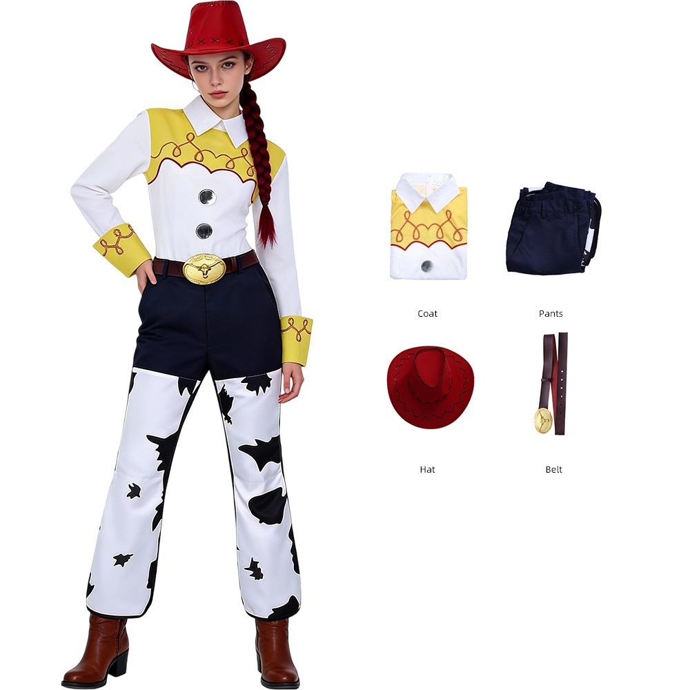 Toy Story Woody and Jessie Cowboy Couple Cosplay Costume In Stock Takerlama