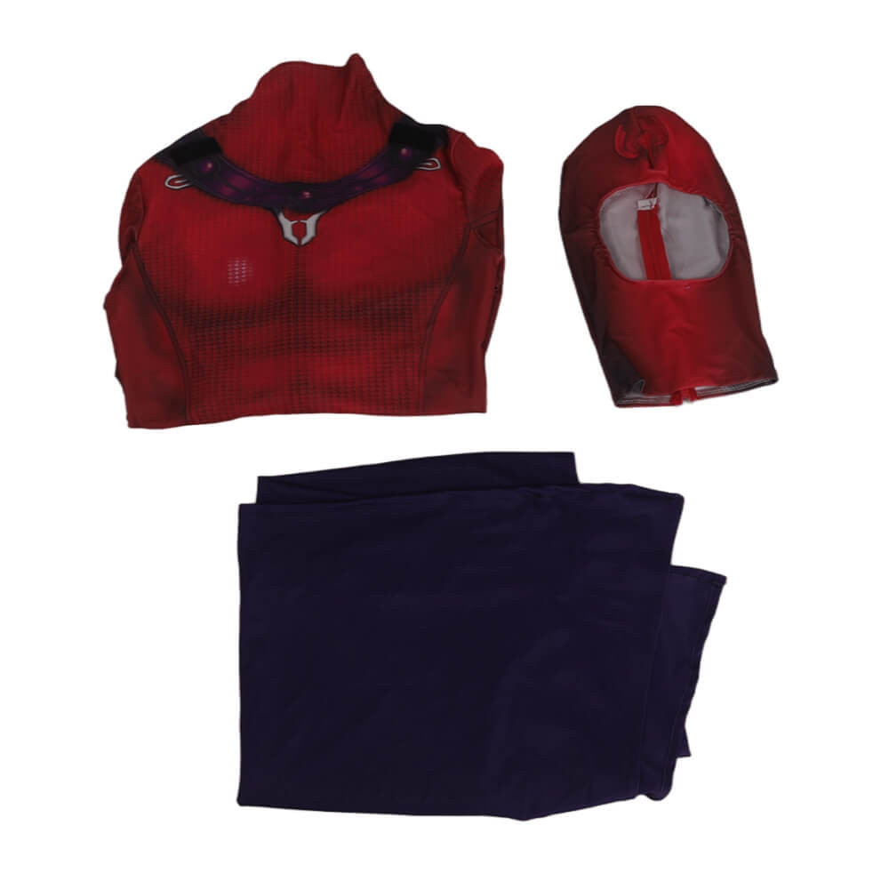 Magneto Mutant Man Cosplay Costume Adults Kids Red Jumpsuit Cape Takerlama