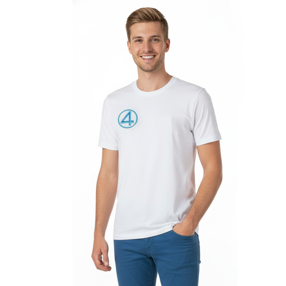 Fantastic Four First Steps Human Torch White T-Shirt Johnny Storm Cosplay Costume Takerlama