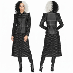 Cruella De Vil Emma Stone Black Cosplay Costume In Stock-Takerlama