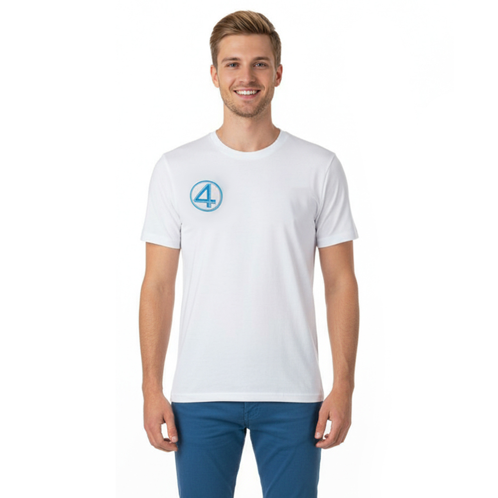 Fantastic Four First Steps Human Torch White T-Shirt Johnny Storm Cosplay Costume Takerlama
