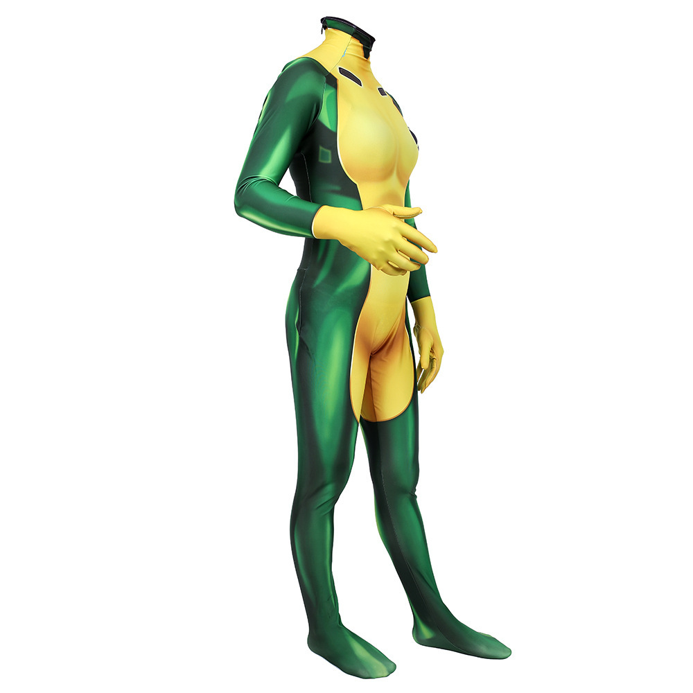 X-Men Rogue Cosplay Costume Bodysuit Halloween Party Fancy Dress Takerlama