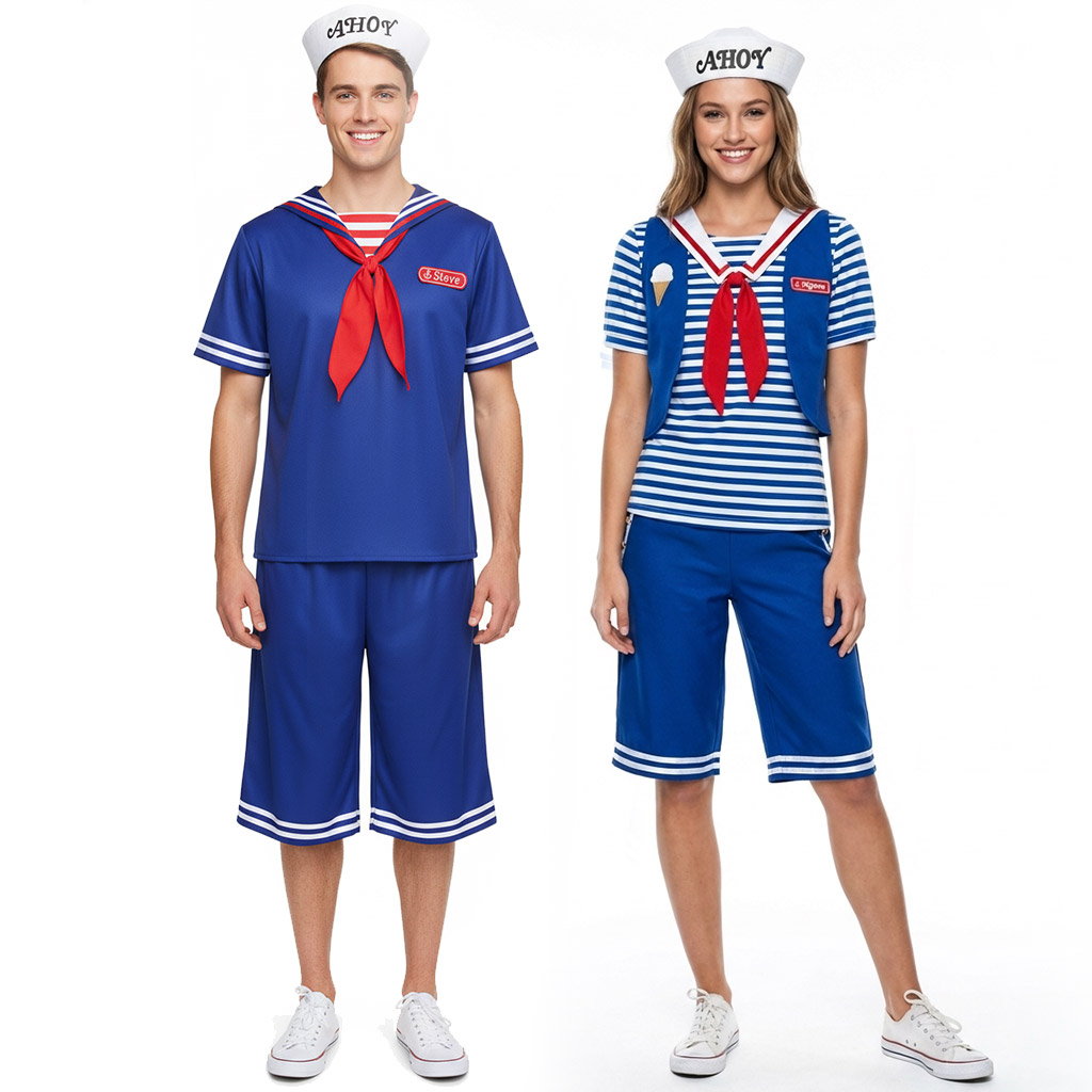Takerlama Stranger Things 3 Scoops Ahoy Steve Harrington Cosplay