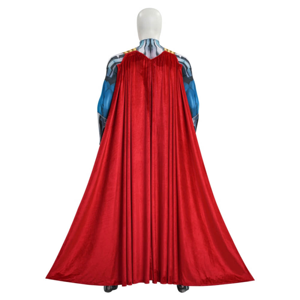 Superboy-Prime Kal El Cosplay Costume Jumpsuit Cloak Halloween Outfit Takerlama
