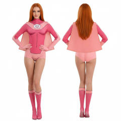 Atom Eve Cosplay Costume Invincible Season 3 Halloween Party Pink Jumpsuit Takerlama